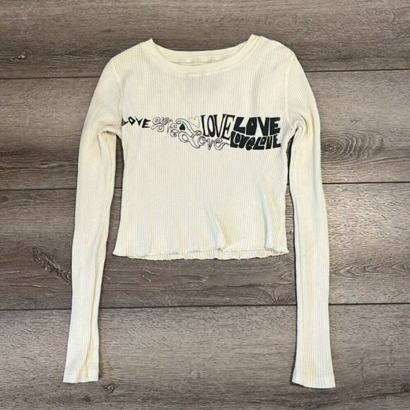 UO Shawni Love Long Sleeve Baby T-Shirt small - Picture 2 of 4